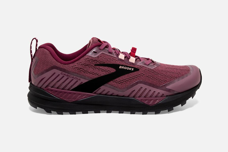 Brooks Cascadia 15 Trail Löparskor Dam - Vinröda - 7348-IKHGD